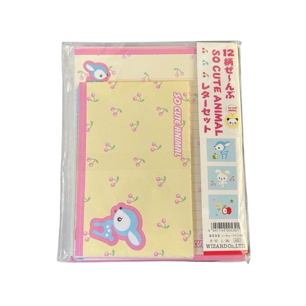 Vintage Y2K So Cute Animal Letter Set Cute Japanese Stationary Kawaii NWT